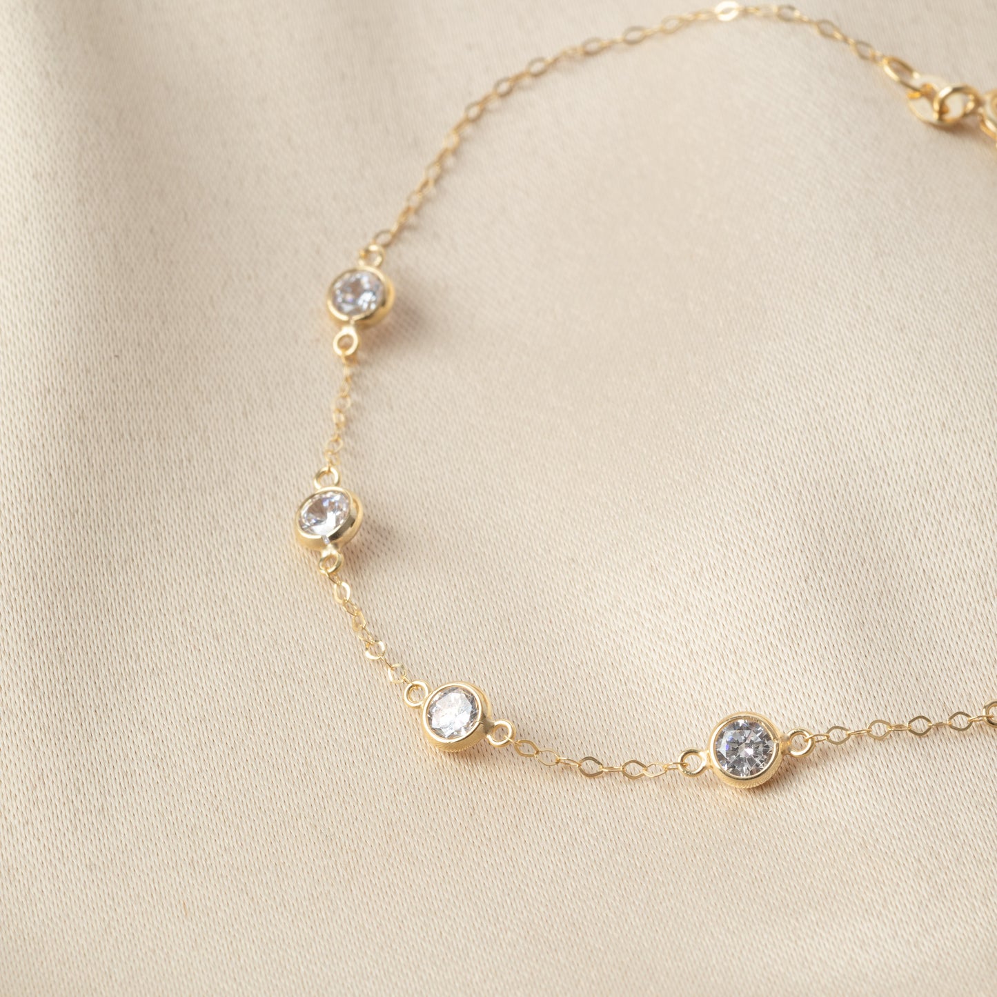 9ct Gold CZ Bracelet