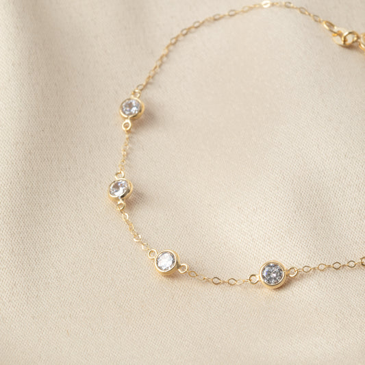 9ct Gold CZ Bracelet