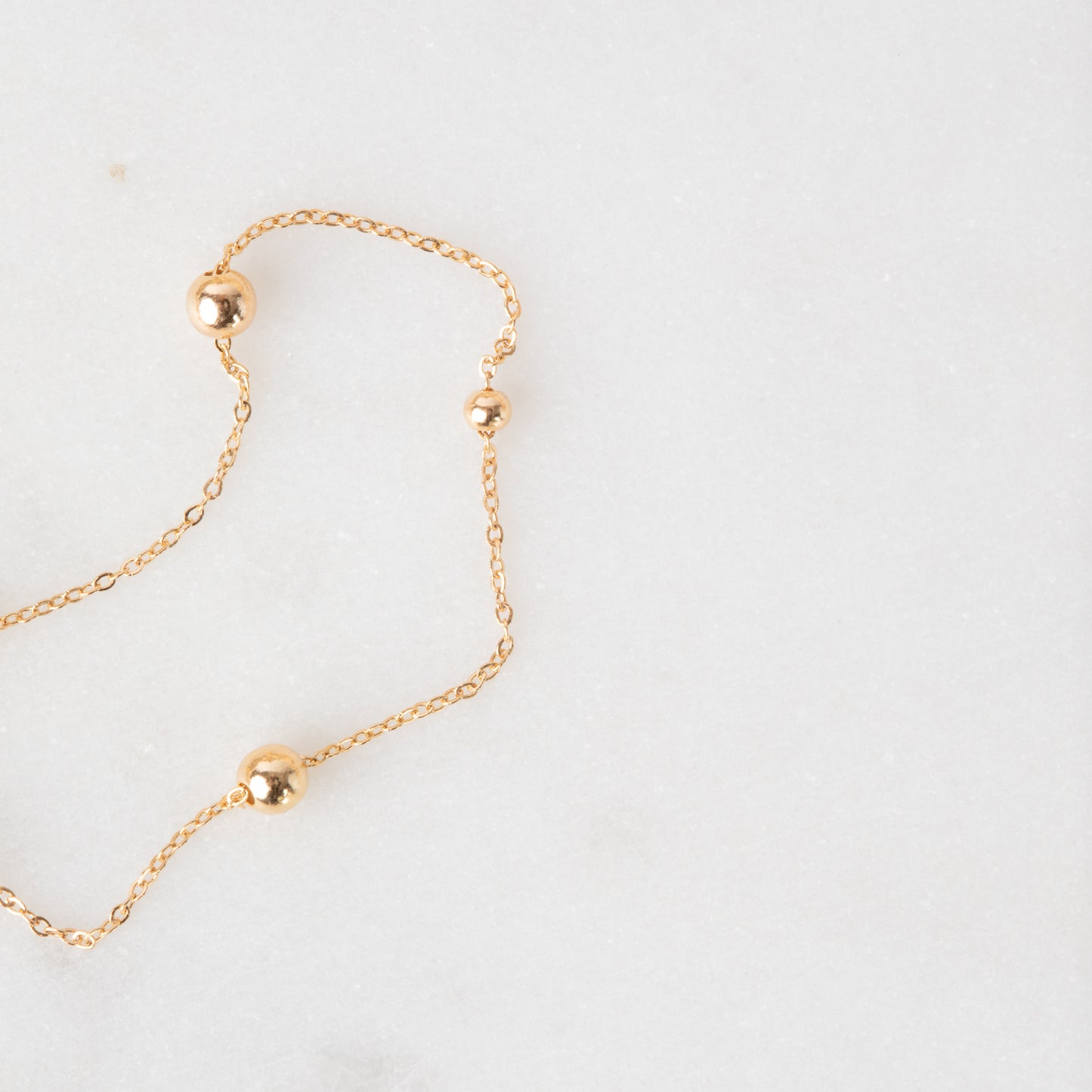 9ct Gold Beaded Anklet