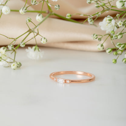 925 Sterling Silver CZ Stacking Ring