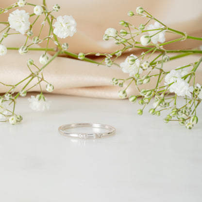 925 Sterling Silver CZ Stacking Ring