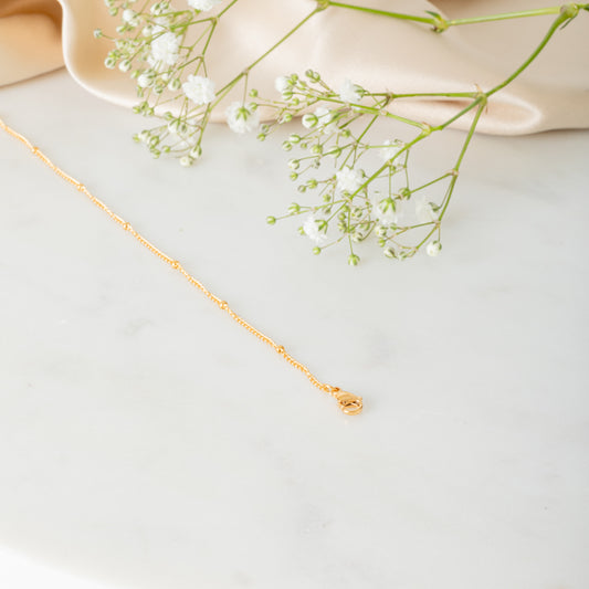 18ct Gold Plated Stainless Steel Ball & Anchor Bracelet